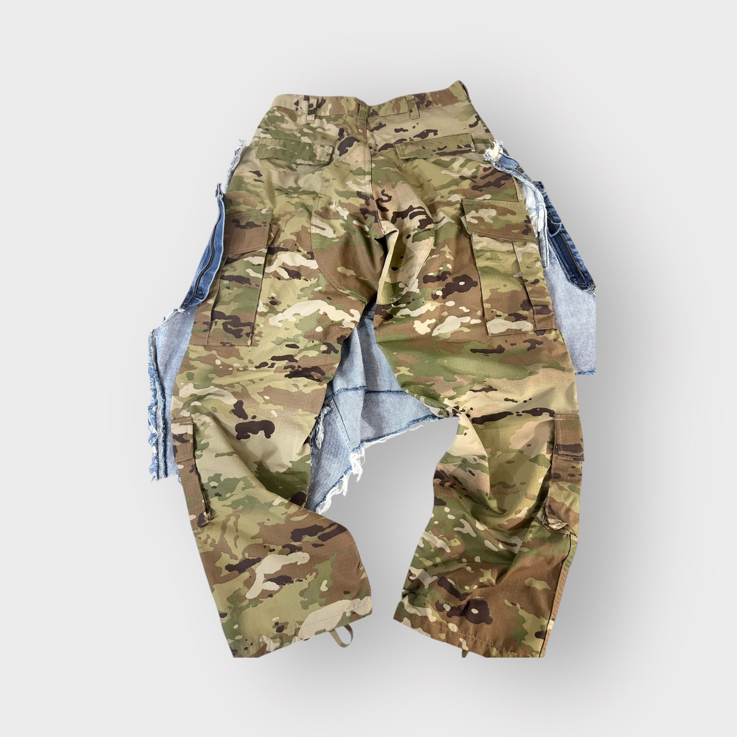 Double Denim Overlay Cargos