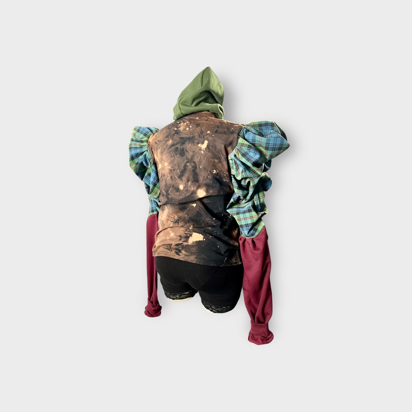Leopard Mixed Media Street Style Hooded Tee