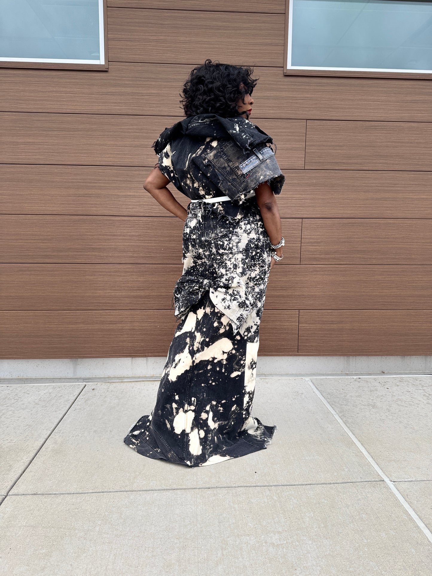 Distressed Tulip Tail Skirt