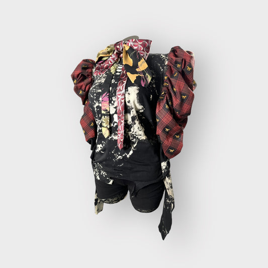 Distressed Stallion Couture Sleeve Tee