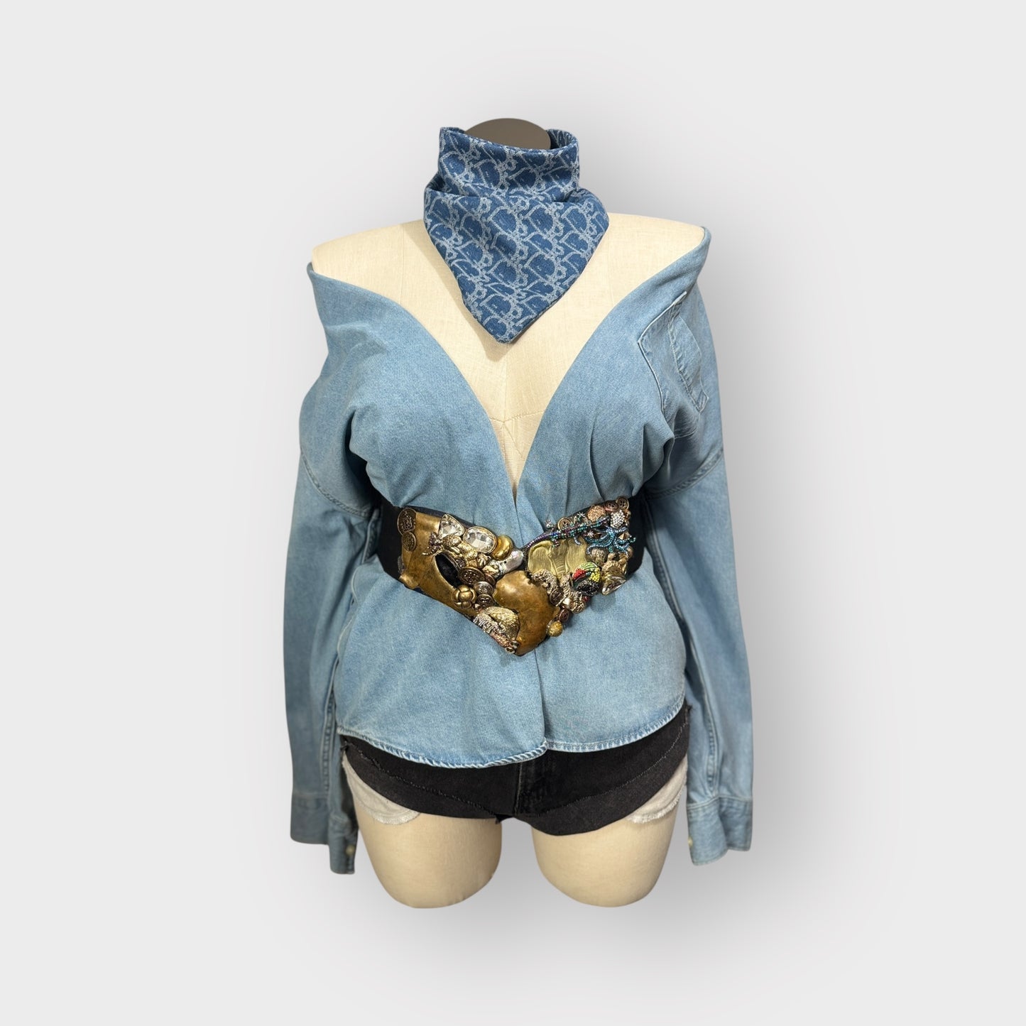 Denim Cowgirl Couture Handkerchief