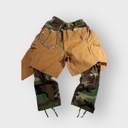 Street Style Carhartt & Camo Overlay Cargos