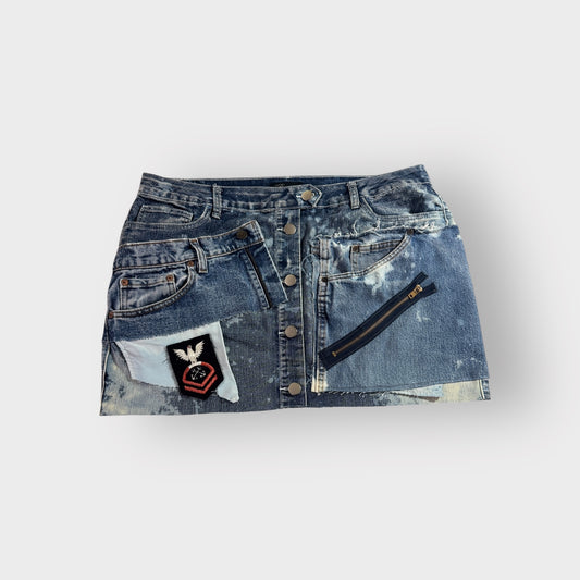 Patchwork Denim Mini