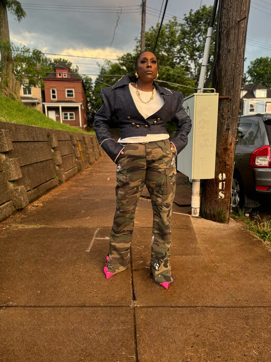 Paint Painted Splattered Camo Cargos