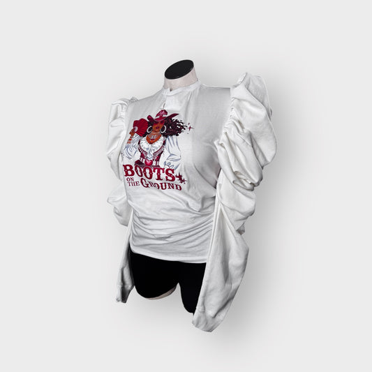 Boots on the Ground Puff Sleeve Tee