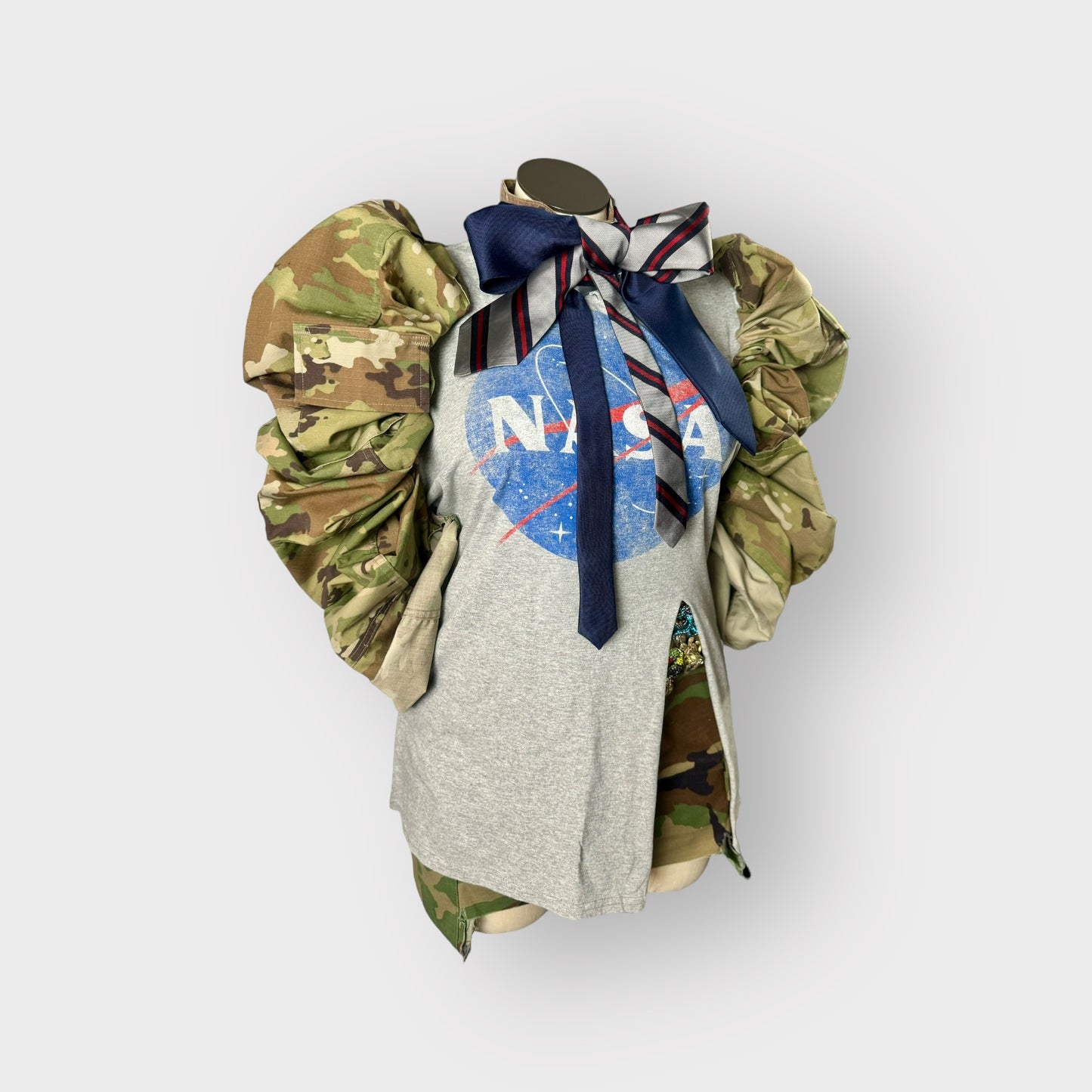 NASA Couture Sleeve Tee (navy tie)