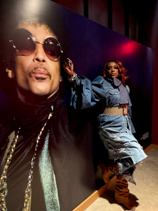 Three Tones Denim P Bow Top