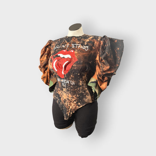 Custom Corset Style Puff Sleeve Tee