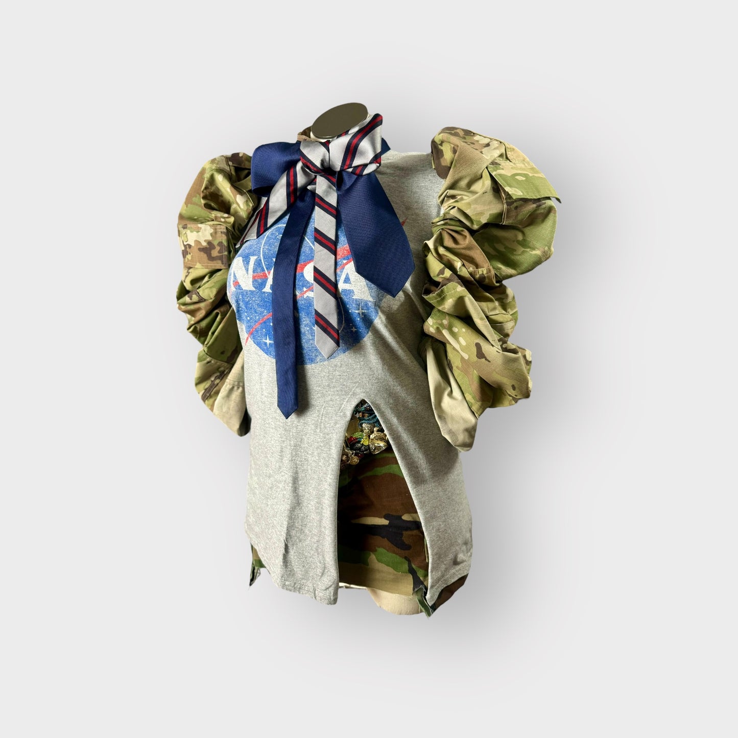 NASA Couture Sleeve Tee (navy tie)