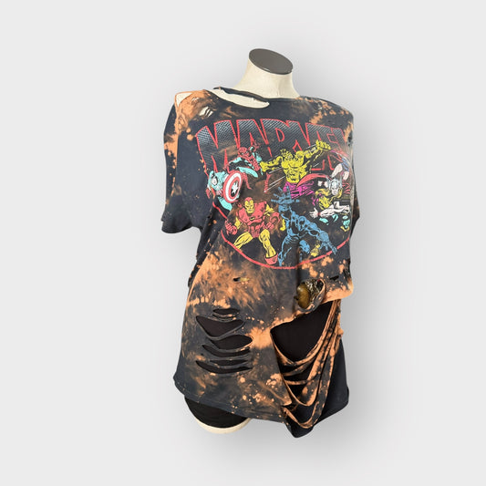 Grunge Distressed Braided Back Street Style Tee