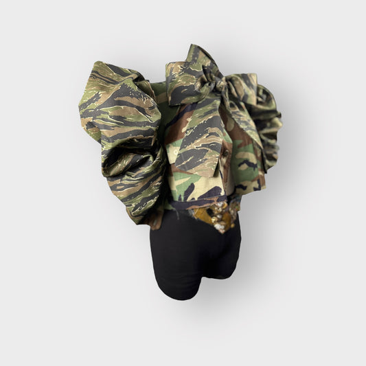 Deluxe Cropped Power Bow Camo