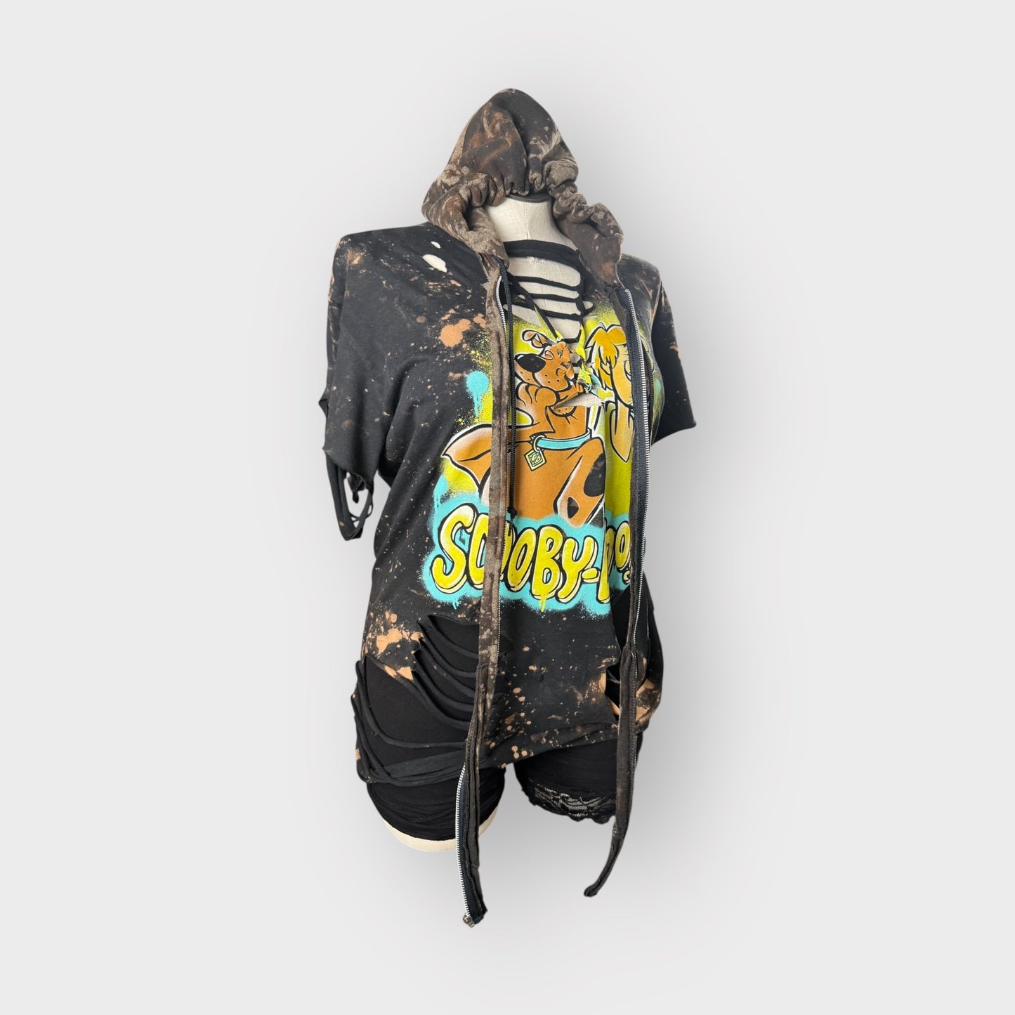 Distressed Hooded Tee