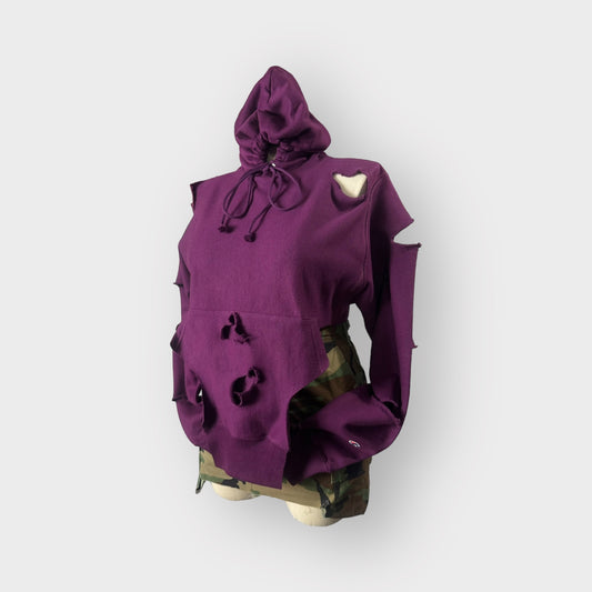 Distressed Corset Style Hoodie