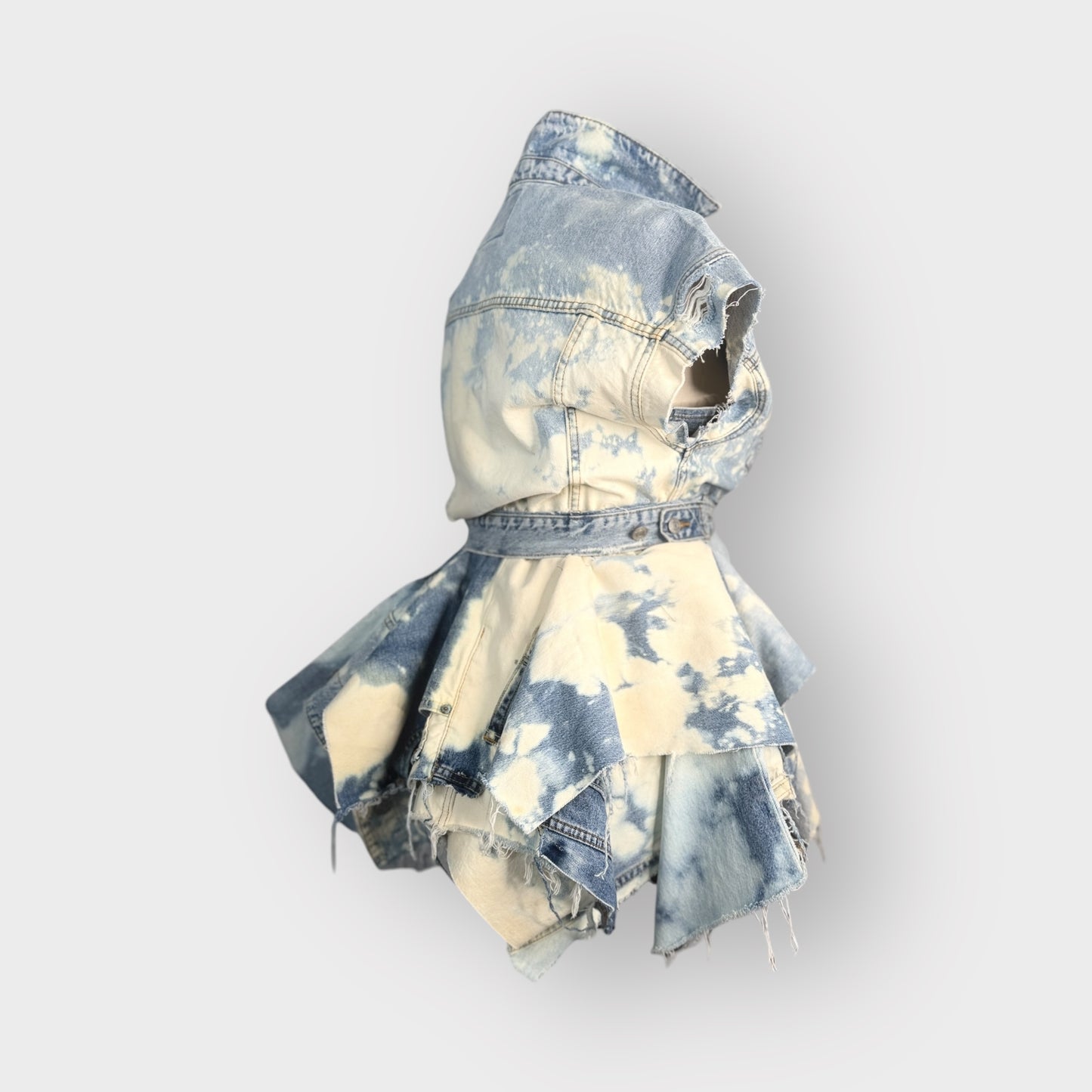 Distressed Denim Peplum
