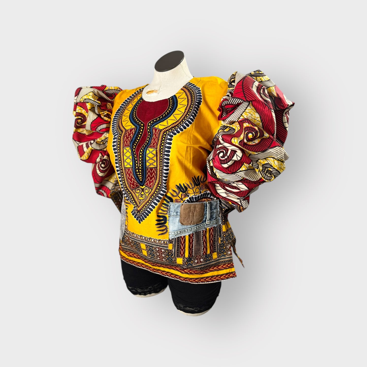 BHM Dashiki with Denim Details