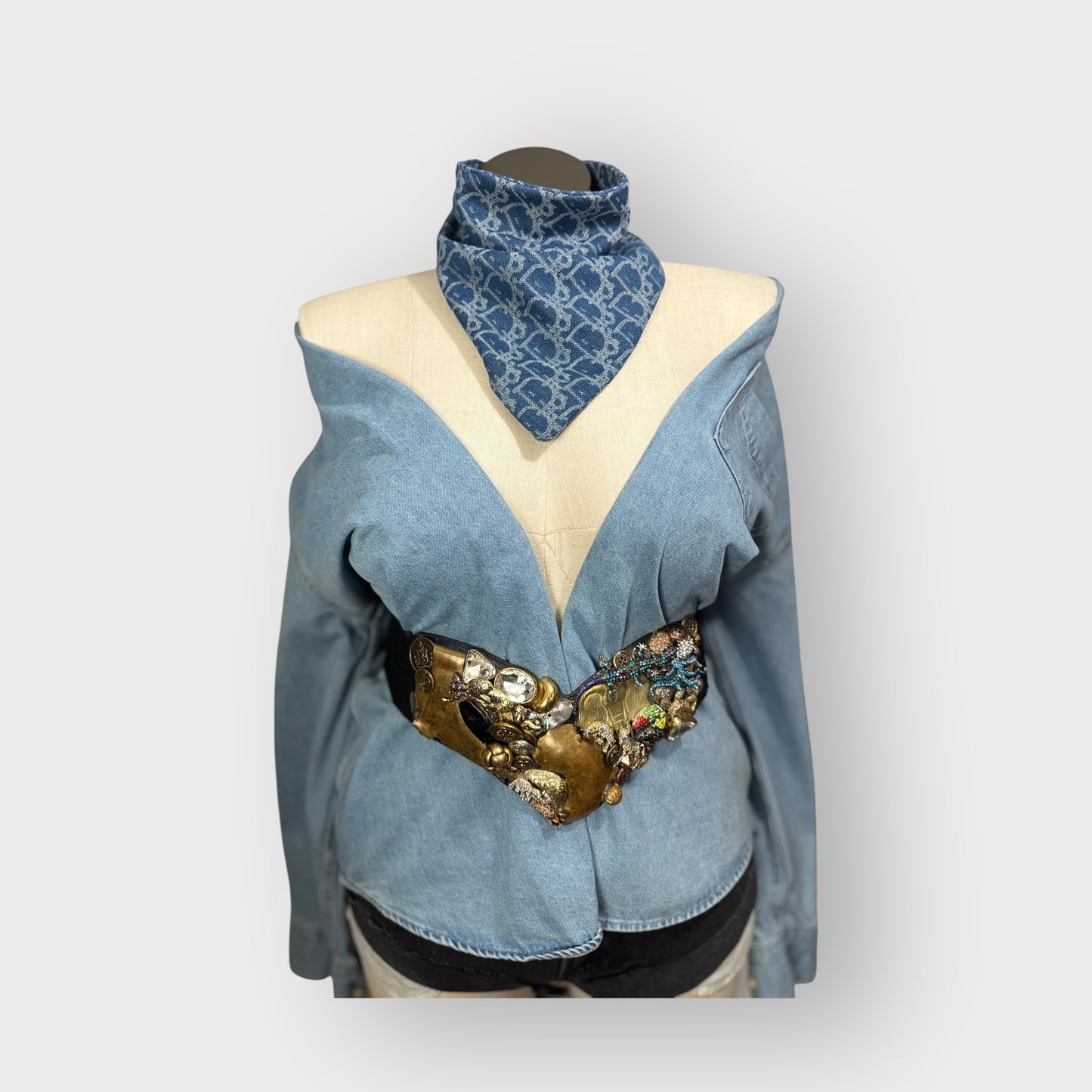 Denim Cowgirl Couture Handkerchief