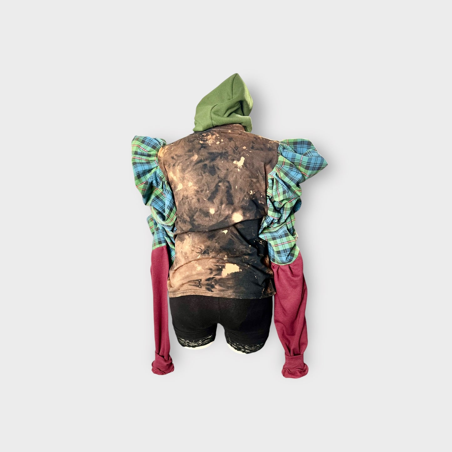 Leopard Mixed Media Street Style Hooded Tee