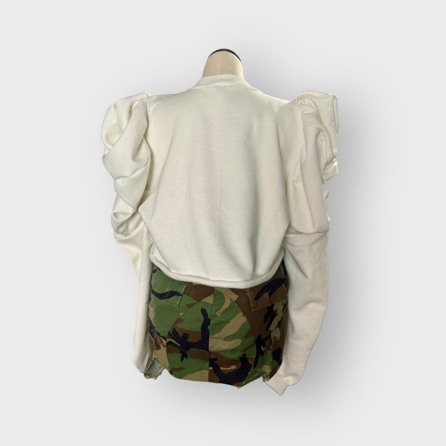 DKNY Couture Sleeve Crop Crewneck
