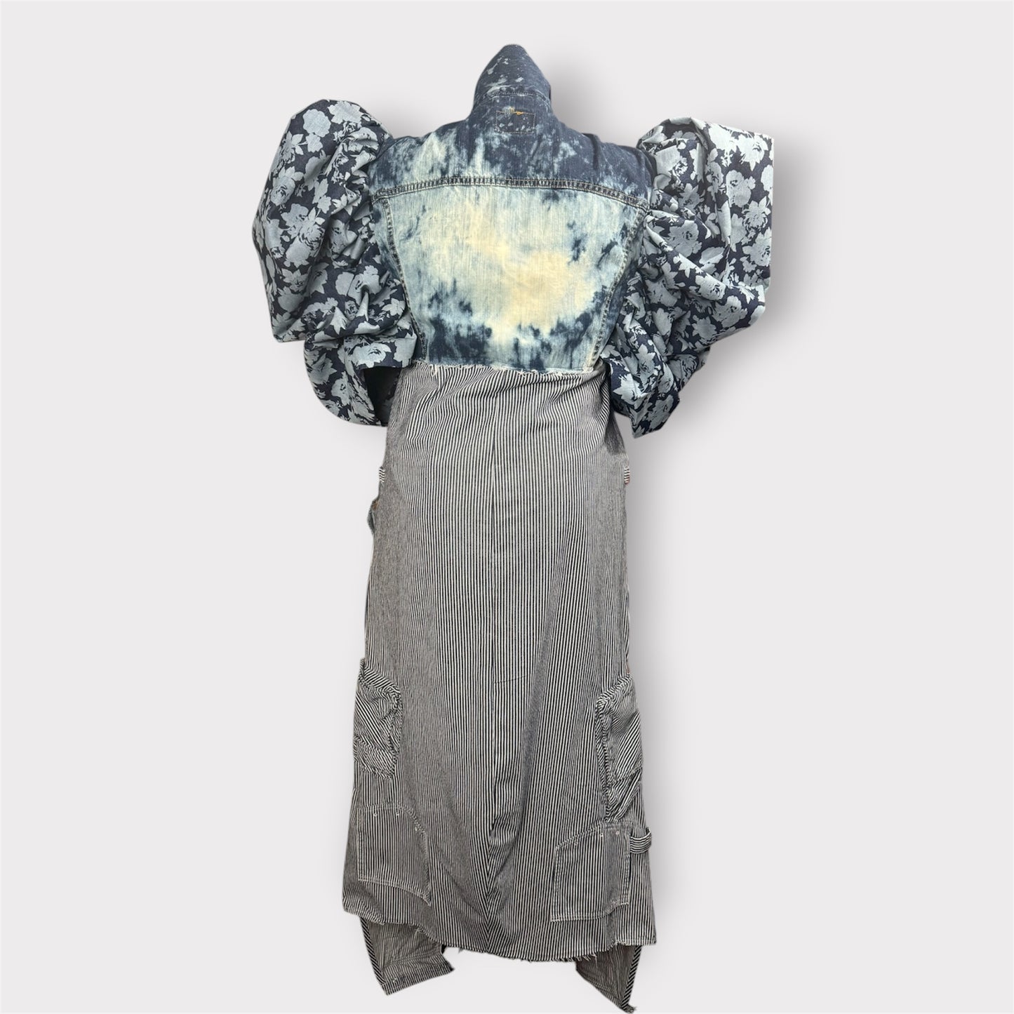Tri Tones Denim Couture Sleeve Duster