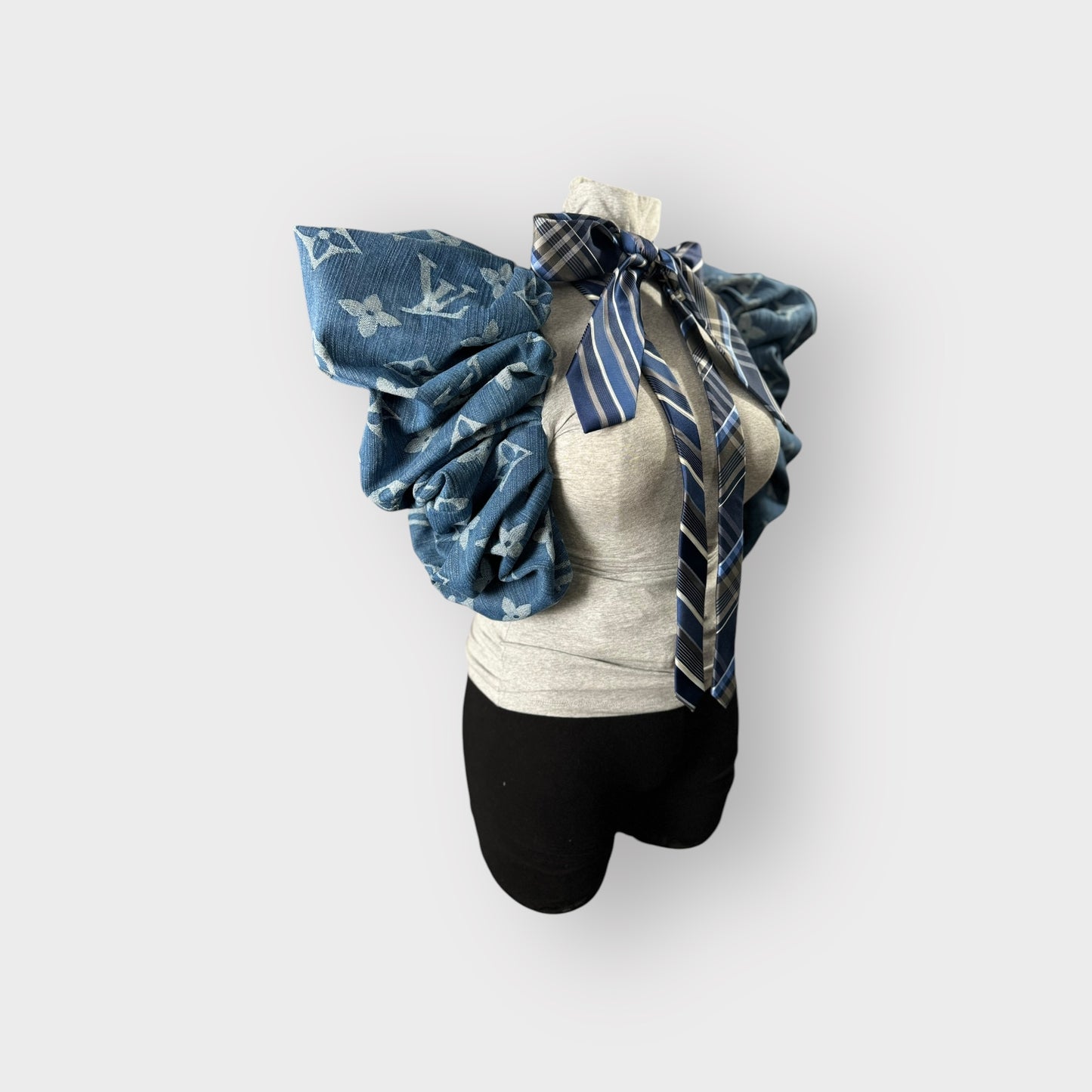 Deluxe Style Denim Couture Sleeve Tee