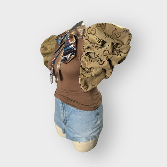 Luxe Couture Sleeve Designer Insp. Fitted Tee