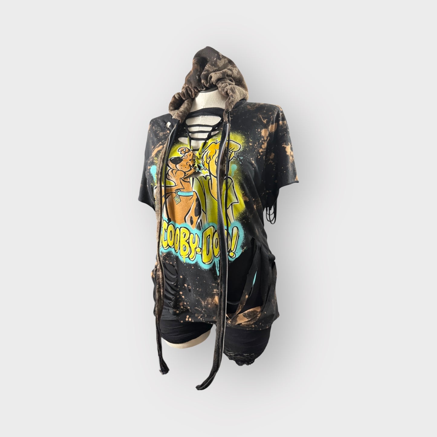 Distressed Hooded Tee