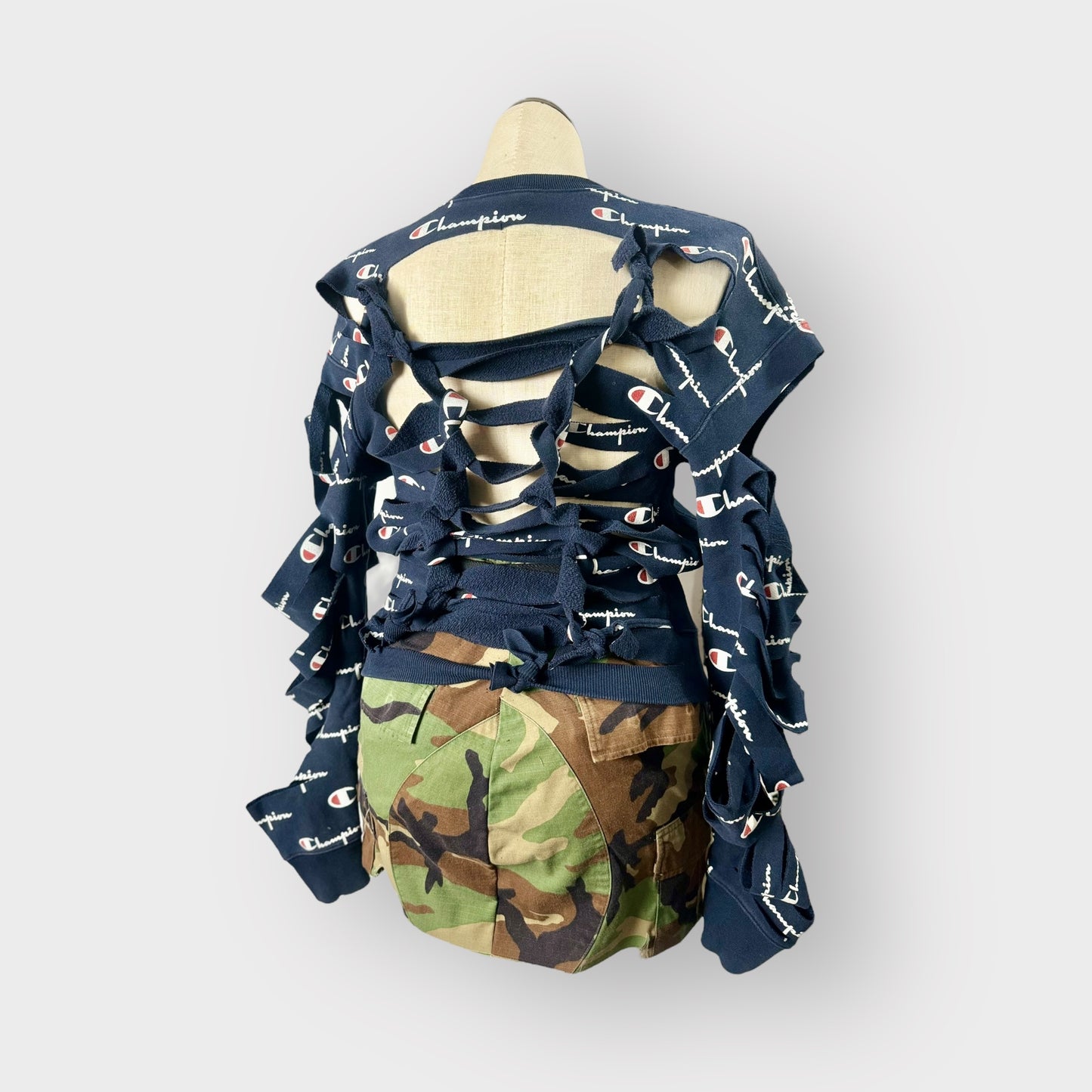 Distressed Racerback Crewneck