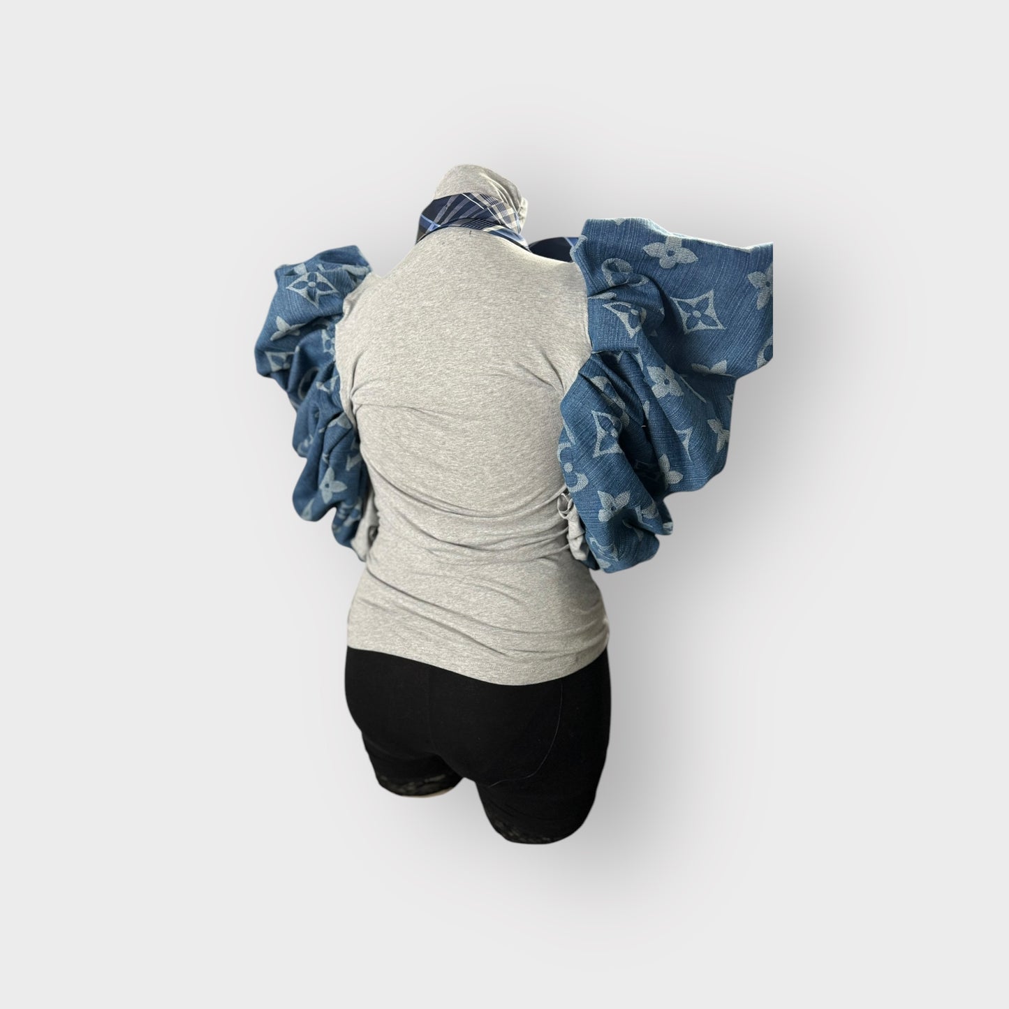 Deluxe Style Denim Couture Sleeve Tee