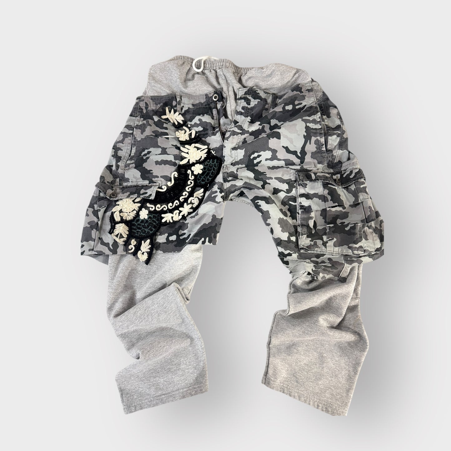 Grey Camo Overlay Joggers
