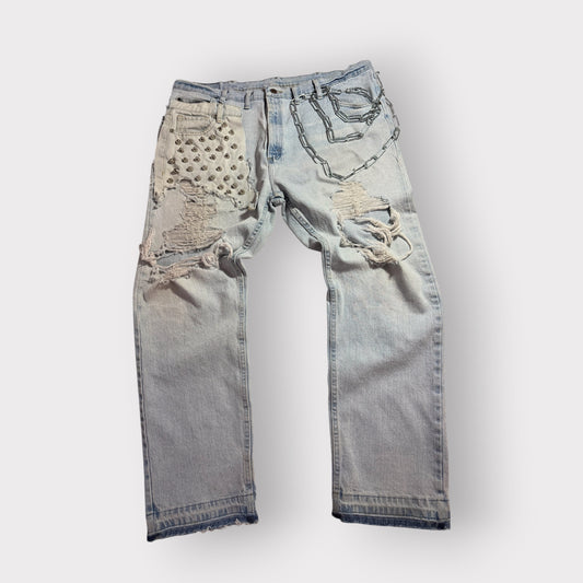 Distressed Denim Jeans