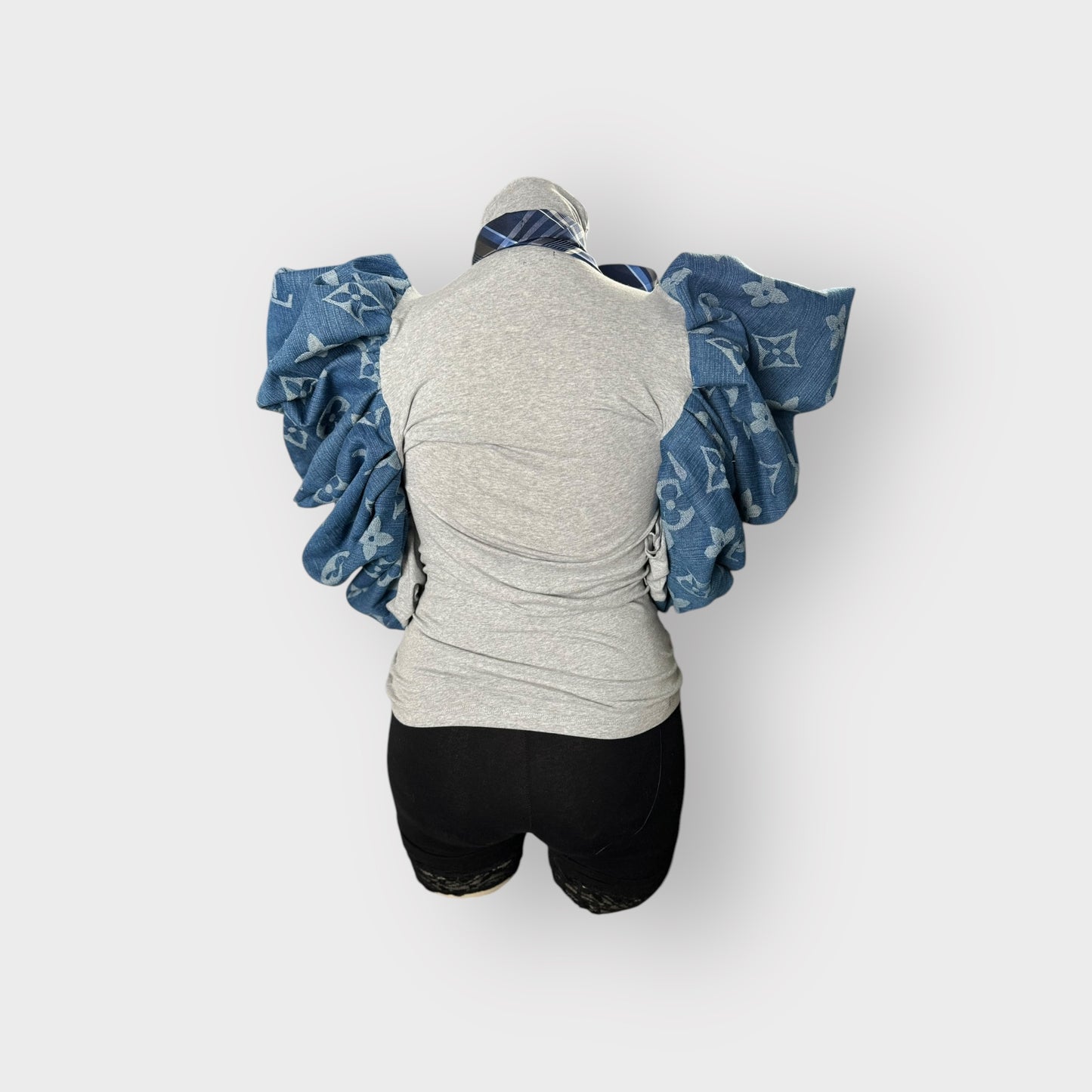 Deluxe Style Denim Couture Sleeve Tee