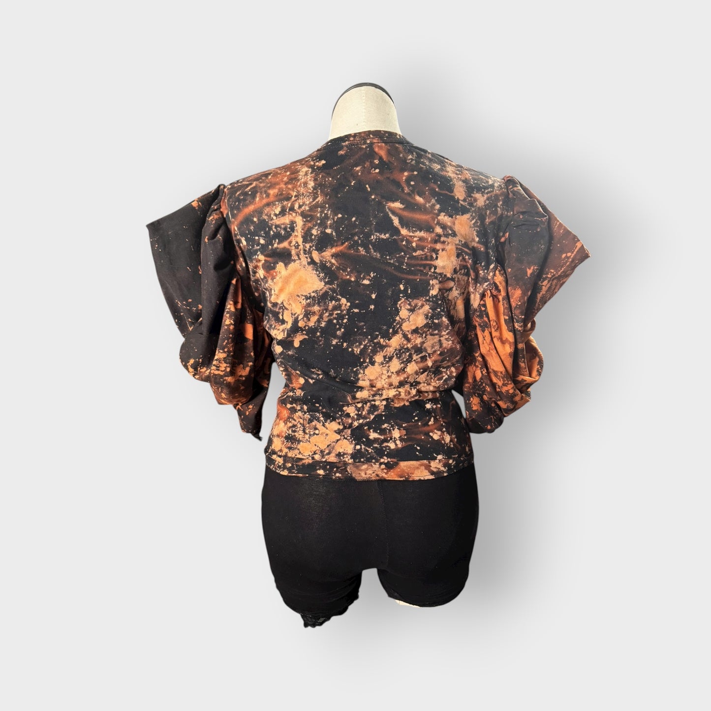 Custom Corset Style Puff Sleeve Tee