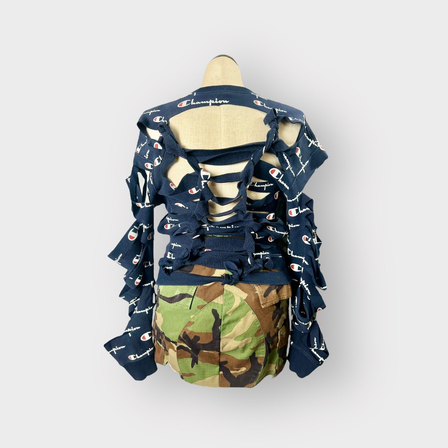 Distressed Racerback Crewneck