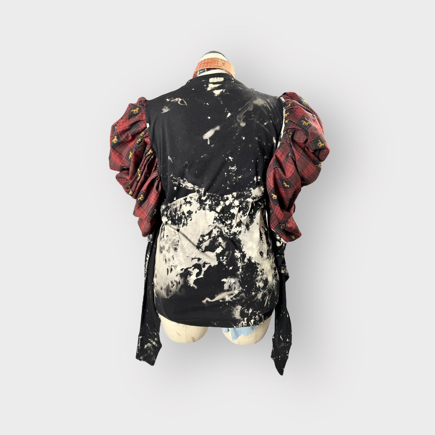 Distressed Stallion Print Couture Sleeve Tee