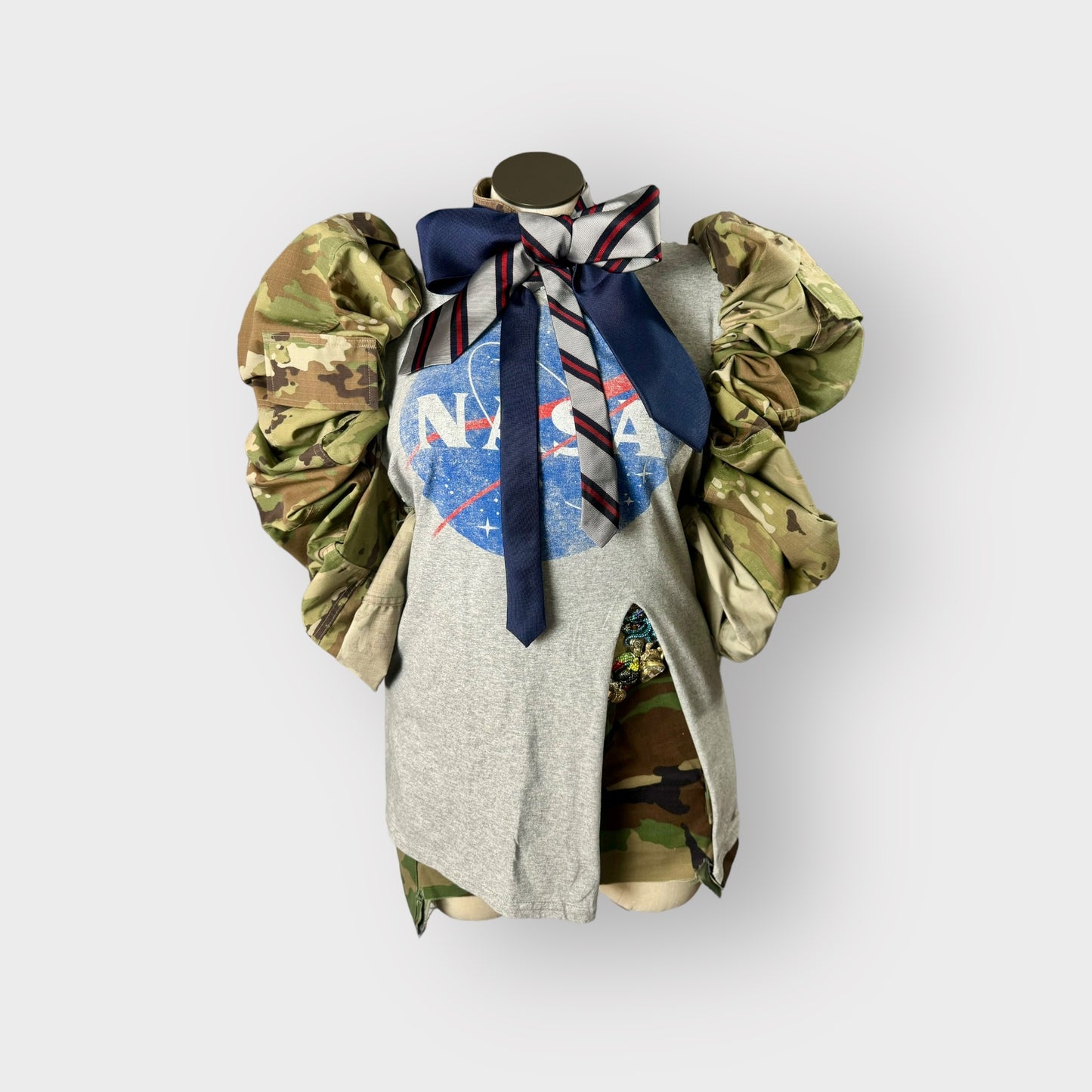 NASA Couture Sleeve Tee (navy tie)