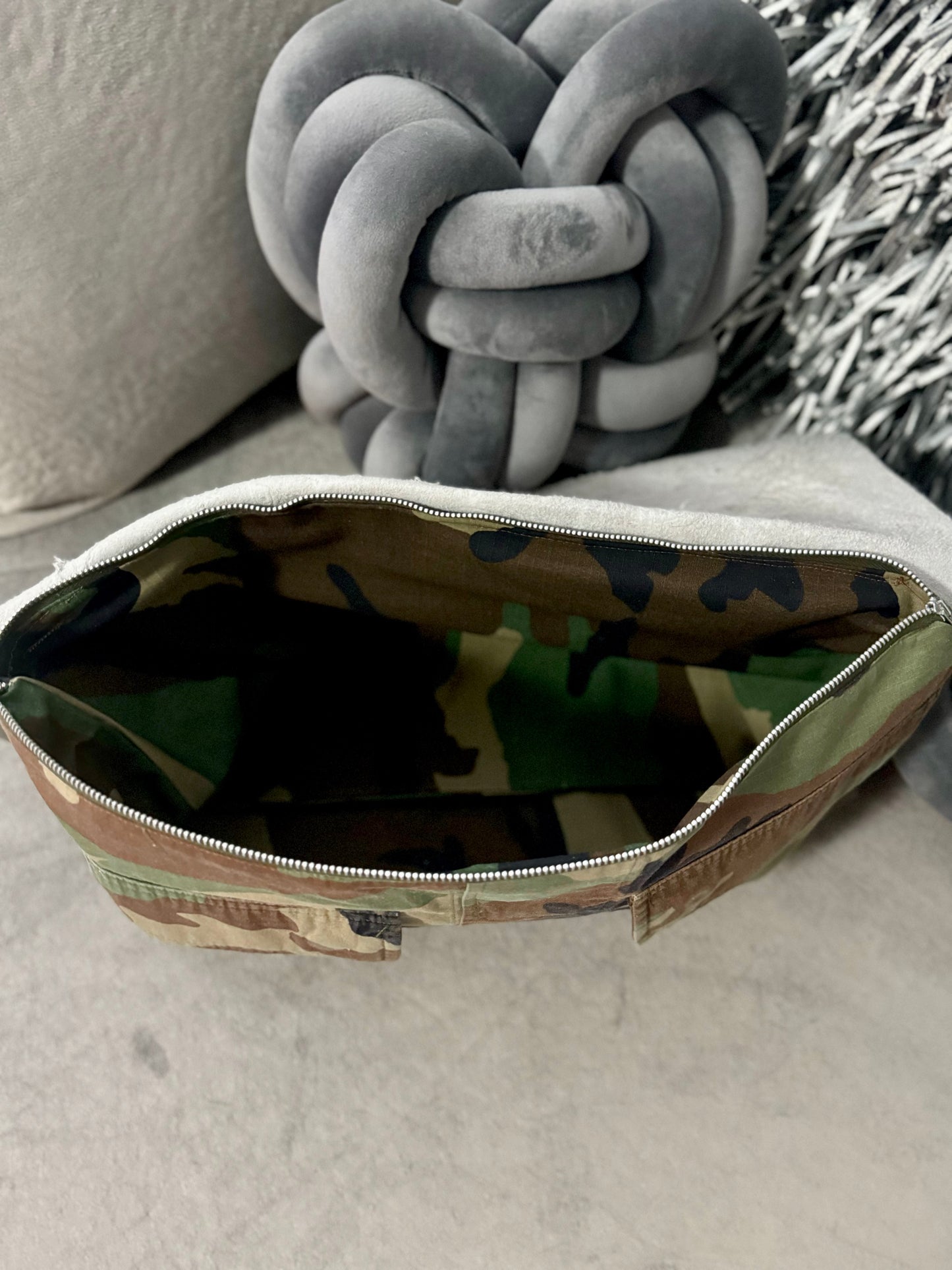 Country Couture Oversized Camo n Cowhide Clutch