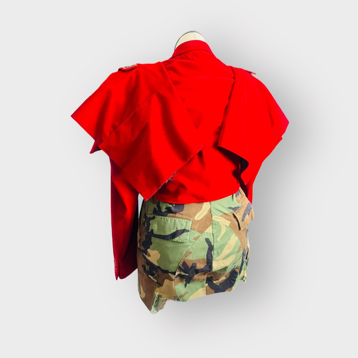 Military Style Bling Cape Blazer