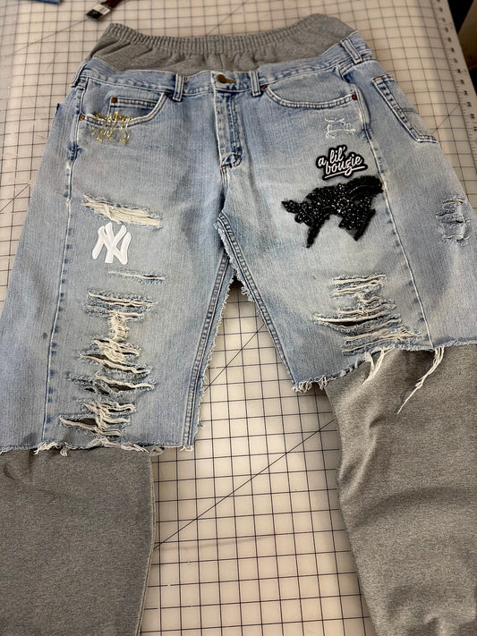 Street style over skirt joggers