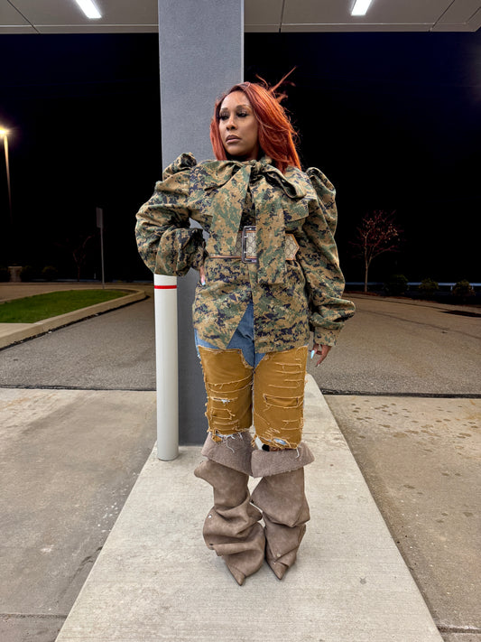 Denim Custom Double Knee Bermudas