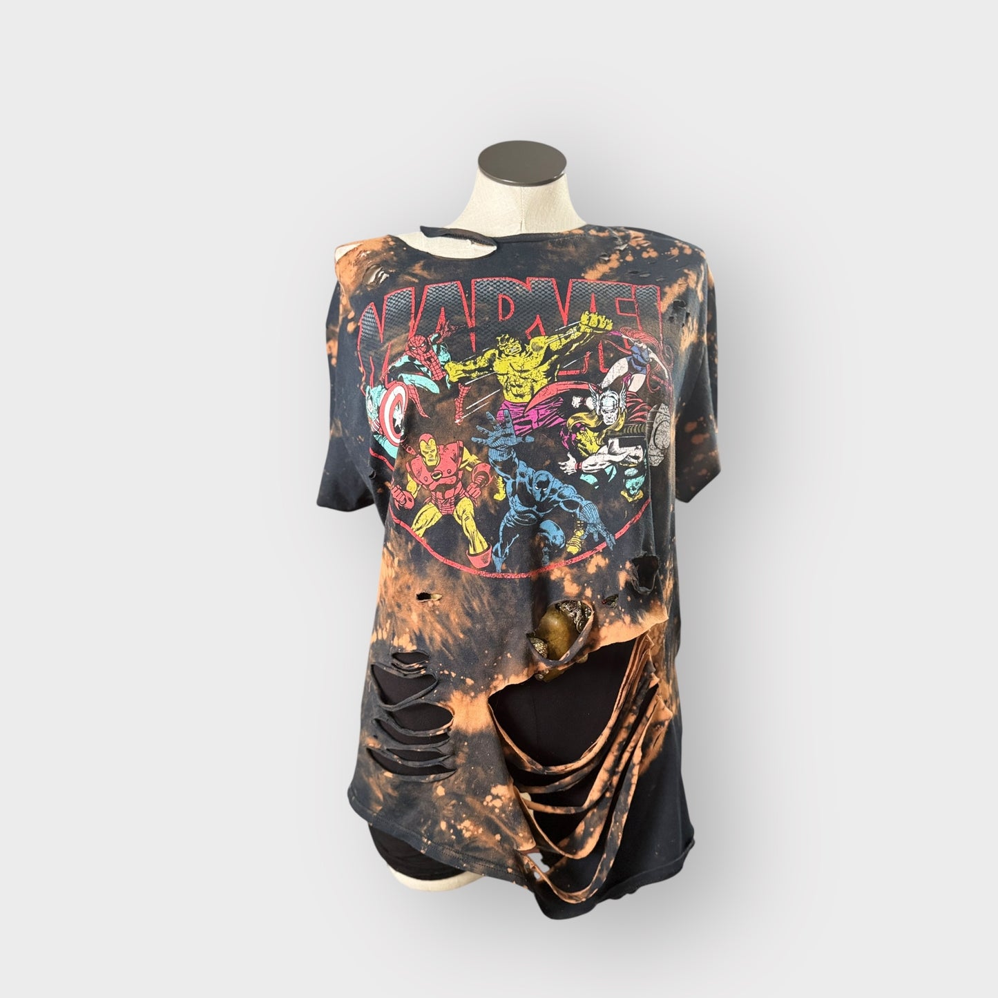 Grunge Distressed Braided Back Street Style Tee