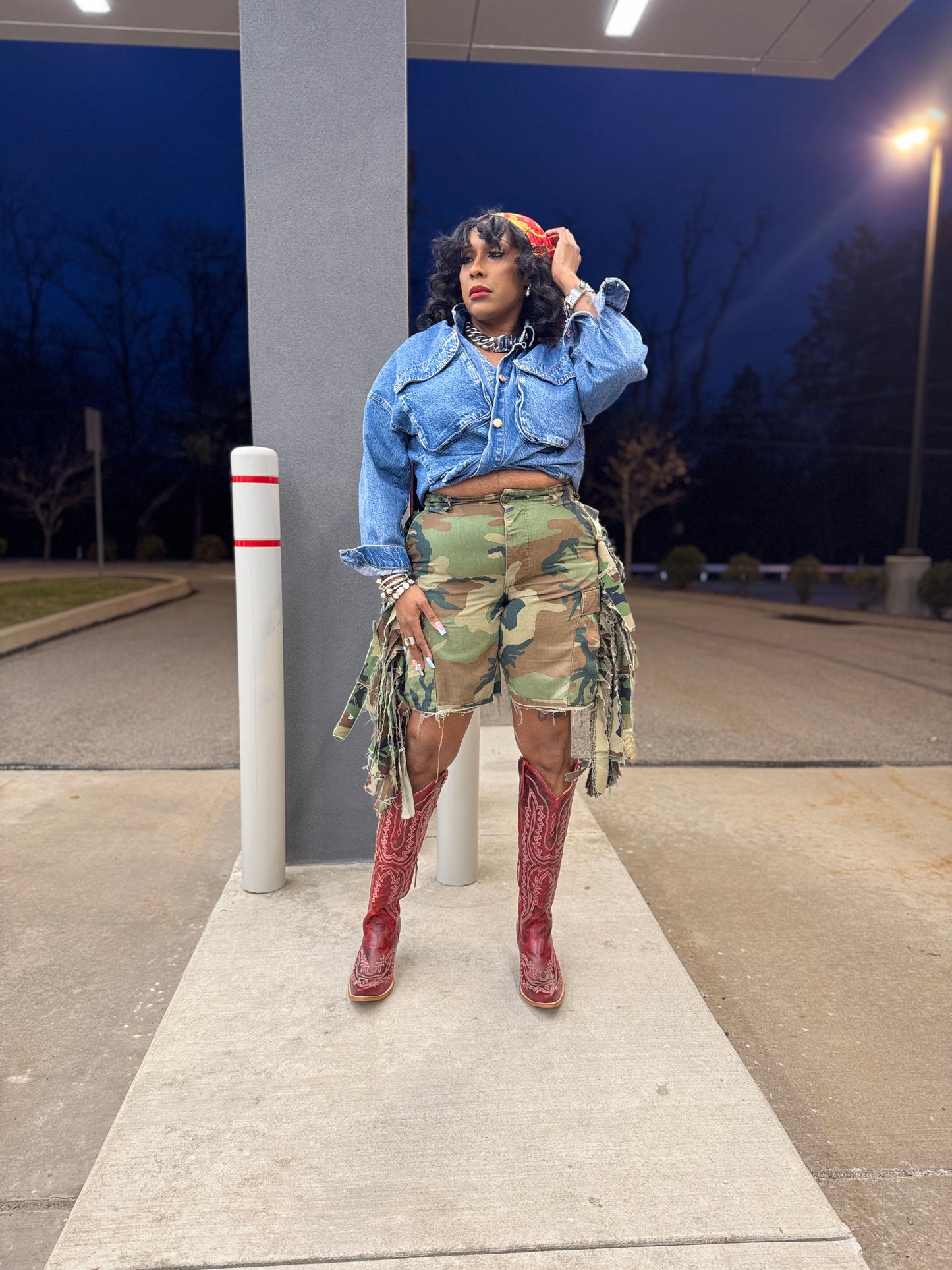 Camo Fringe Bermuda’s