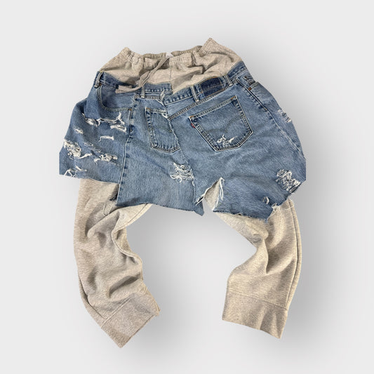 Denim Overlay Joggers