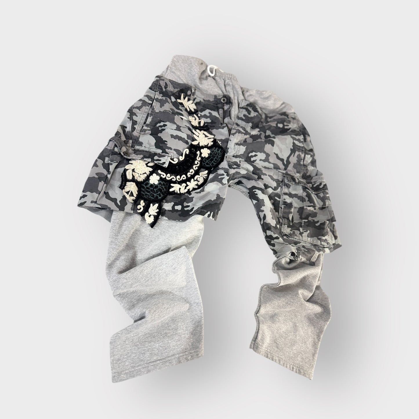Grey Camo Overlay Joggers
