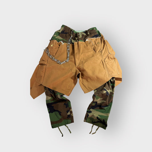 Street Style Carhartt & Camo Overlay Cargos