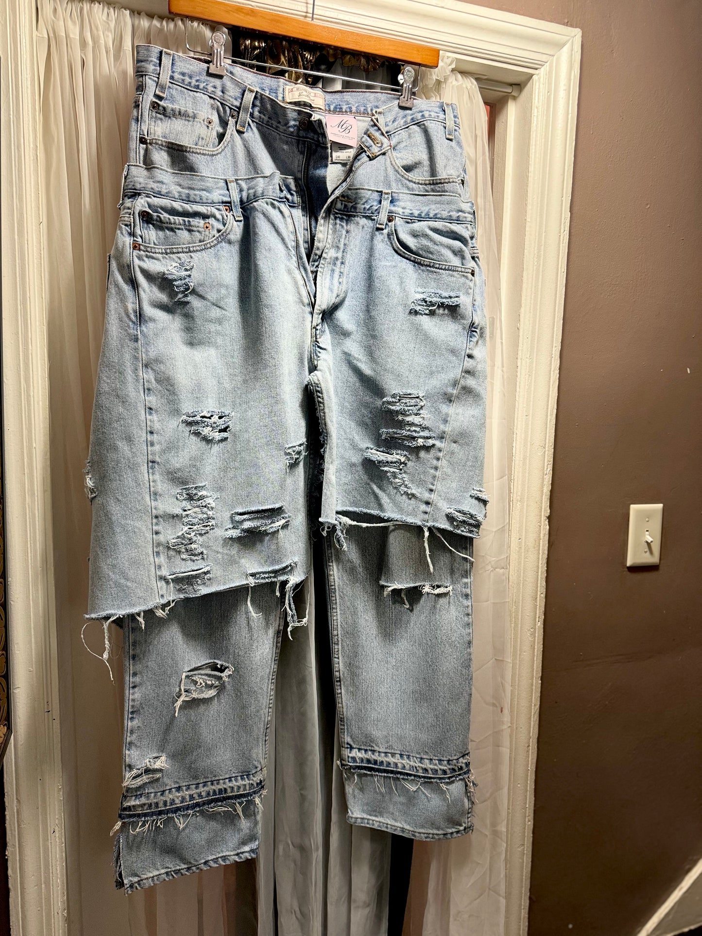 Demure Denim Street Style Over Skirt Jeans