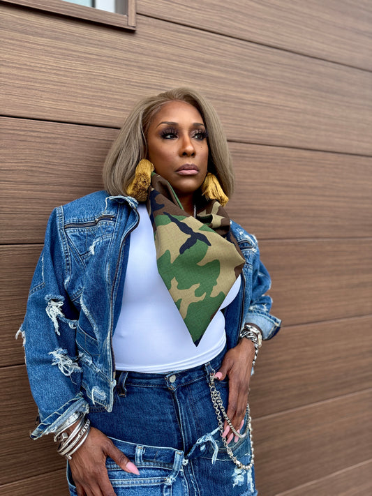 Luxe Cowgirl Couture Camo Handkerchief