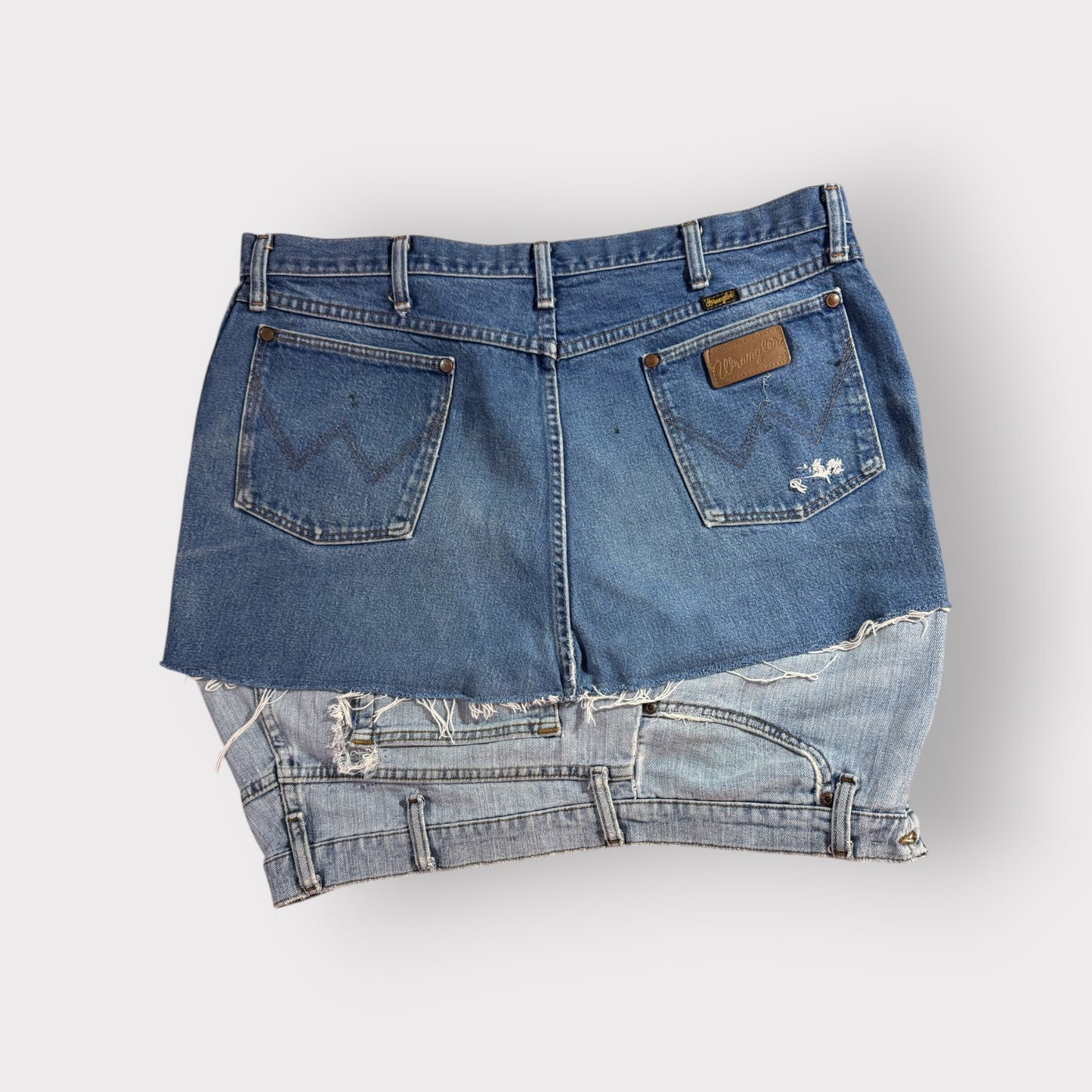 Patchwork Denim Skirt