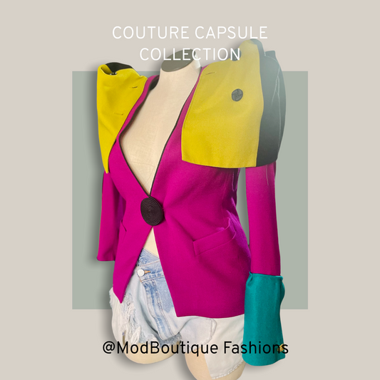 Custom Couture Color Block Blazer