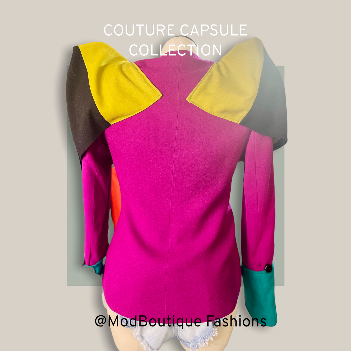 Custom Couture Color Block Blazer