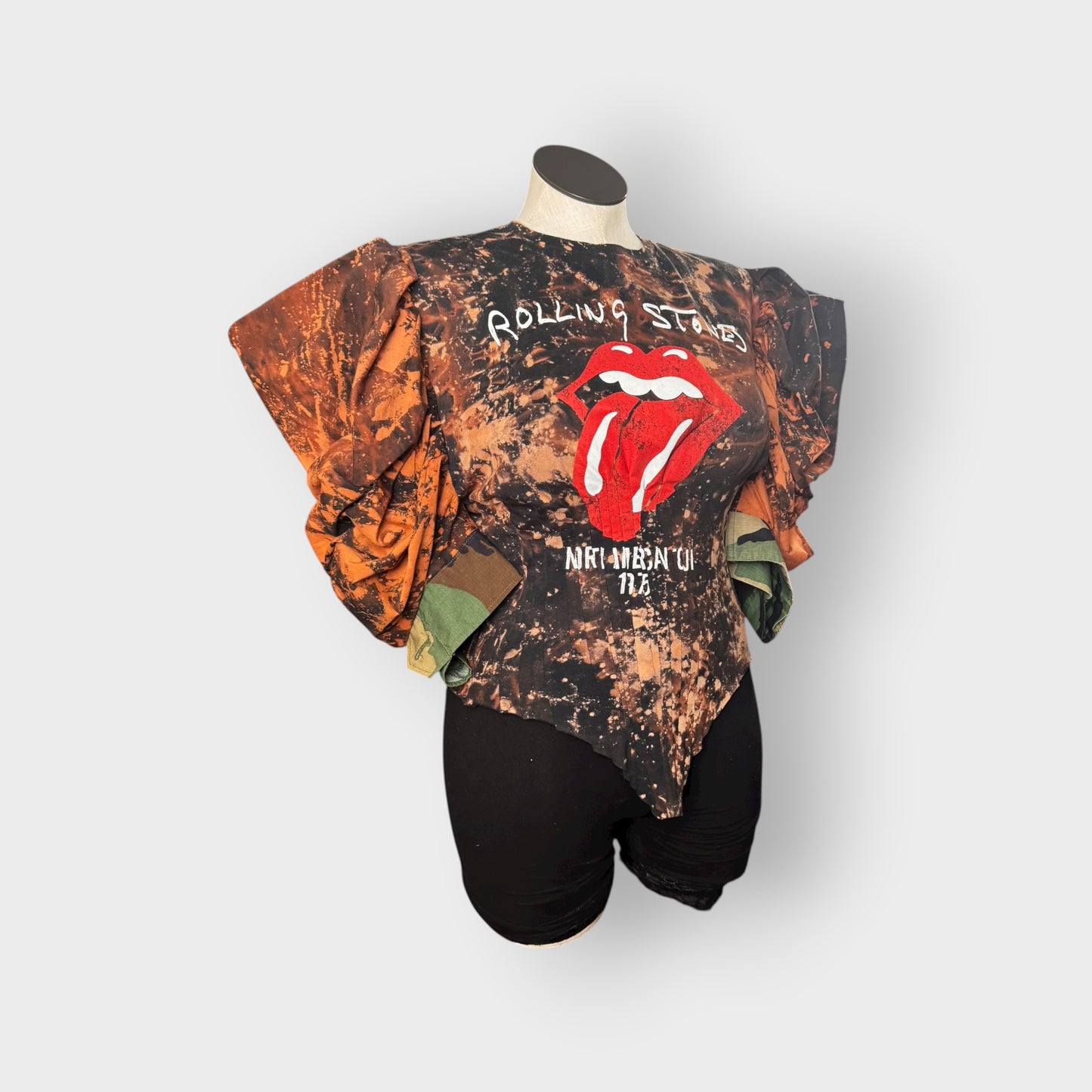 Custom Corset Style Puff Sleeve Tee